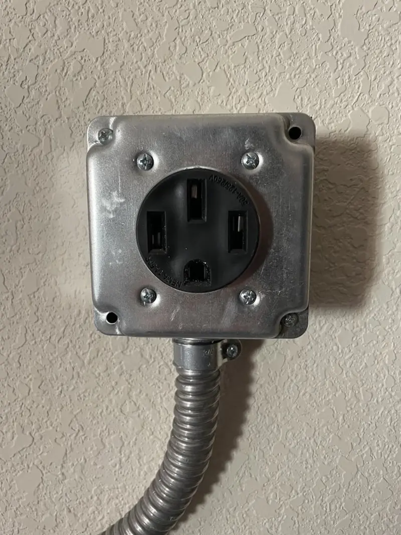 NEMA 14-50 outlet installed for Electrical Panel Upgrade in Alcoa